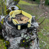 Collier tissus jaune 24 - 39cm