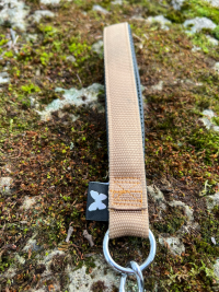 Laisse courte beige