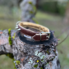 Collier vernis brun S