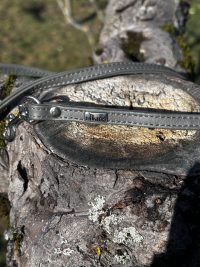 Laisse cuir grise