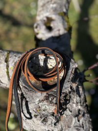 Laisse cuir marron
