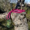 Laisse cuir rose