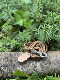 Laisse cuir/daim brun