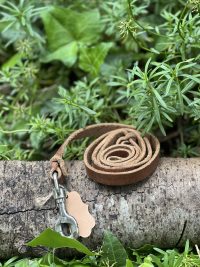 Laisse cuir/daim brun