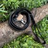 Laisse simili cuir noir