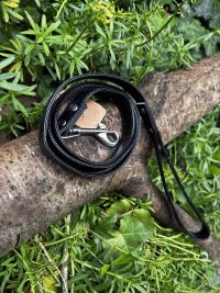 Laisse simili cuir noir