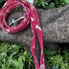 Laisse en tissu rouge