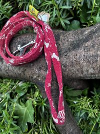 Laisse en tissu rouge