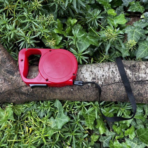 Laisse rétractable rouge