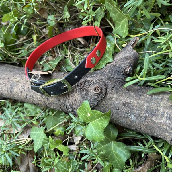 Collier rouge et noir 43-49cm