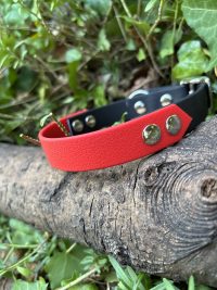 Collier rouge et noir 32-38cm