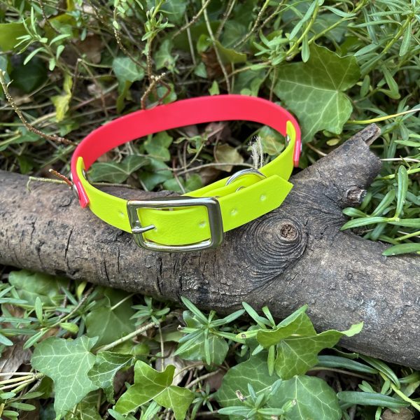 Collier rouge et jaune 41-46cm