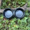 Gamelle double noir solide