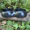 Gamelle double noir solide