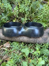 Gamelle double noir solide