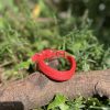 Collier tissu rouge 22-28cm