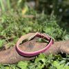 Collier cuir fuchsia 27-33cm